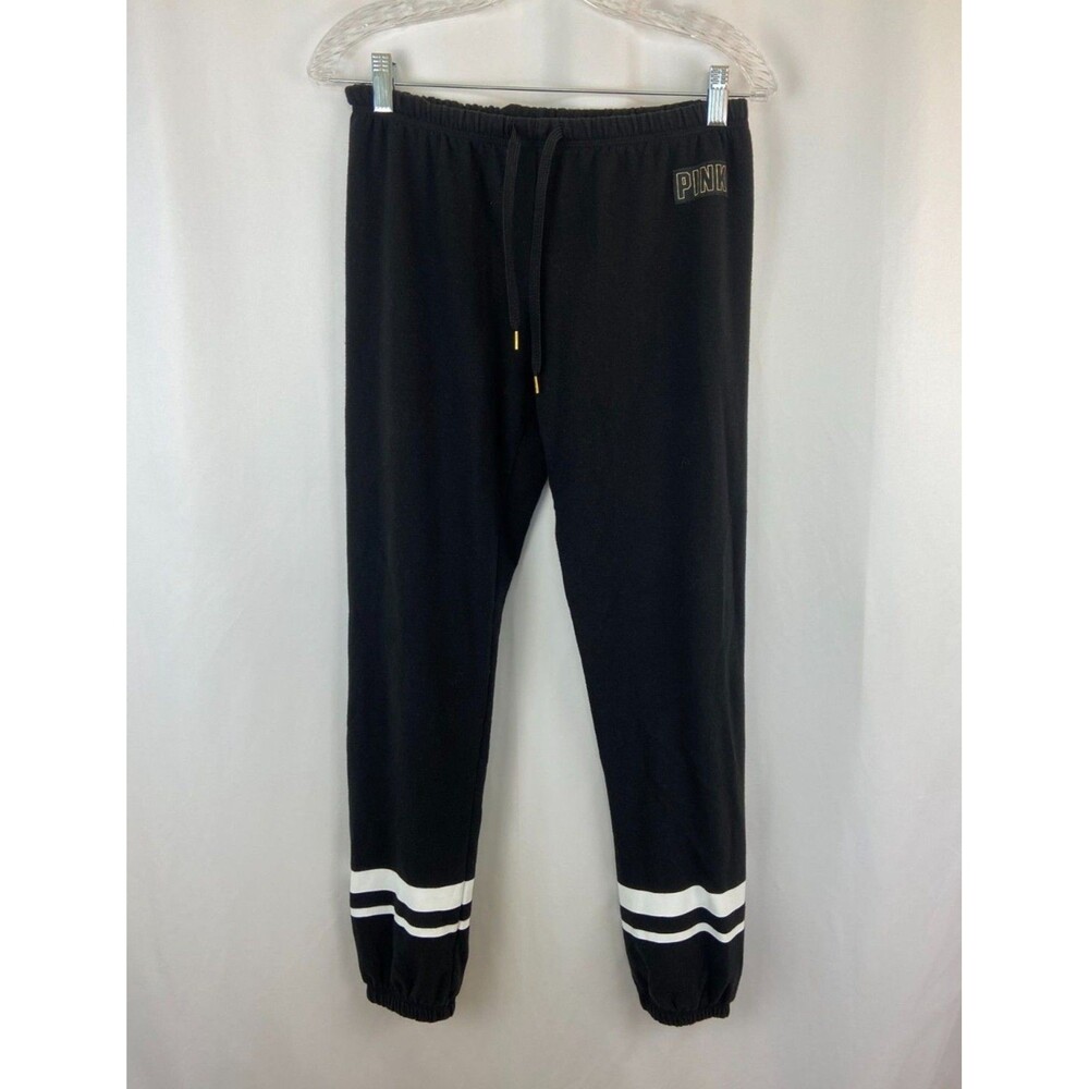 Victoria's Secret PINK Black Women's XS Jogger Sweatpants Drawstring Athleisure